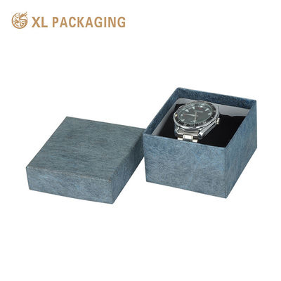 Luxuriöse individuelle Logo-Uhrenbox, starrer Deckel-Boden-Papier-Uhrenkasten für Geschäftsleute Armbanduhr