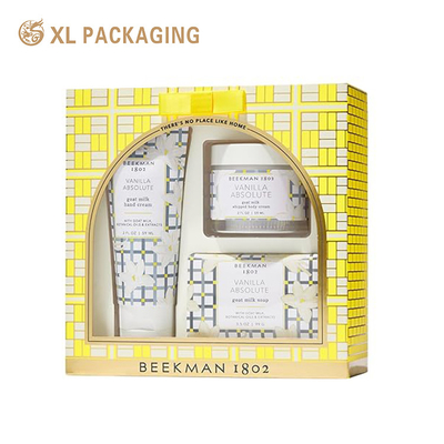 Customized Custom Paper Box für Luxus-Geschenkverpackung von kosmetischen Hautpflege-Sets mit Stempel