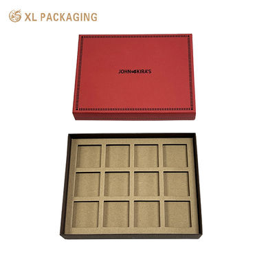 12fach starre Geschenkbox mit Premium-Konstruktion und Markendruck für Schokoladenverpackungen