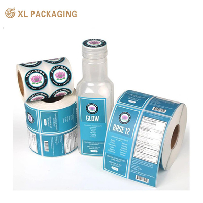 Individuell bedruckte, weiße, geprägte Aufkleber, einseitig selbstklebend, matt/glänzend, hochauflösender Druck, ideal für Branding, Produktverpackung, dekorative Anwendungen