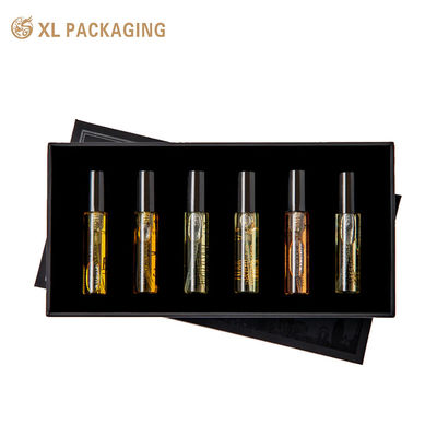 Custom Luxus starres Parfüm-Box mit Samt-Einsatz und Goldfolie Stempel für sichere Geschenkverpackung