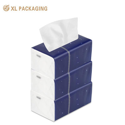 Benutzerdefinierte Weichpackung Taschentücher 3-lagig Jungfräuliche Holzzellstoff Geprägte Servietten Taschentücher Papier