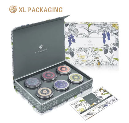 Umweltfreundliche, recycelbare, luxuriöse, faltbare magnetische Tee-Geschenkbox mit 157 g Kunstdruckpapier für Kräutertee-Sets
