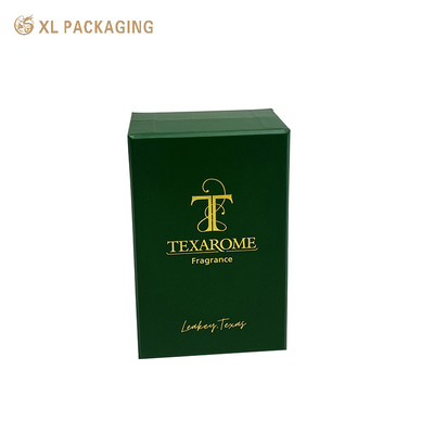 Hot Stamping Luxus benutzerdefinierte Parfümbox Parfüm Kosmetik Verpackung Papierbox mit benutzerdefiniertem Logo Deckel Basisform