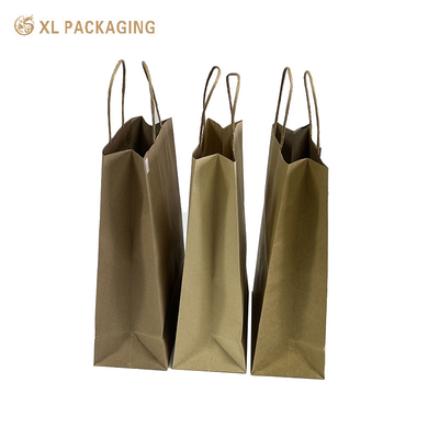 XL-Verpackung Kunden stellen Kraftpapiertüten mit Griffen zur Verfügung, umweltfreundlich, individuell bedruckt, Shopper-Geschenk, Bastel-Papiertüte