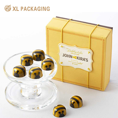 XL-Verpackung Mahlzeiten Luxusboxen CMYK/Pantone Druck Luxus Schokoladenboxen mit einfach offenem Design Aufgesticktes Logo und Anti-Tarnish Papier