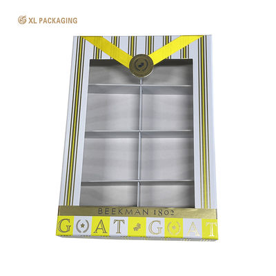 Hautpflege-Geschenkbox mit Goldfolienmedaille und Logo, mit transparentem PET-Fenster und stabiler Kartonstruktur